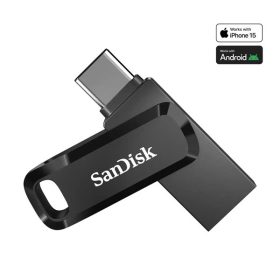   SANDISK 183598 USB-C pendrive, USB 3.1, Dual Drive GO, 128GB, fekete