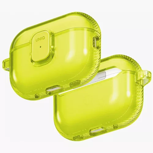 Uniq Glase Pro Apple AirPods Pro 3 tok karabinerrel, sárga