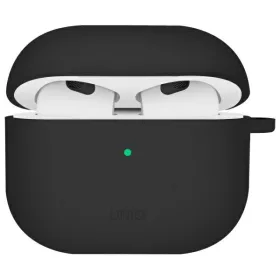   Uniq Iridescia Apple AirPods 4 tok karabinerrel, fülakasztóval, fekete