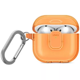 Uniq Glase Pro Apple AirPods 4 tok karabinerrel, narancs