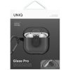 Uniq Glase Pro Apple AirPods 4 tok karabinerrel, szürke