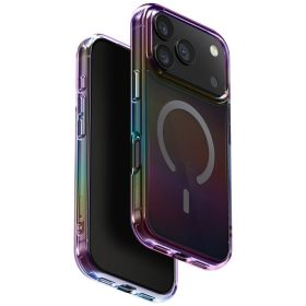   Uniq Hybrid Iridescia iPhone 17 Pro Magsafe tok, színes-sötét (holographic)