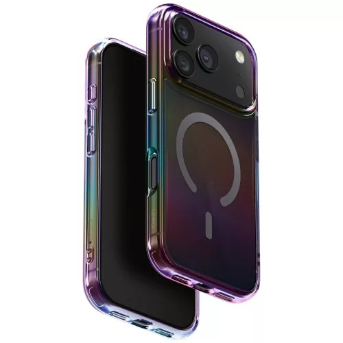 Uniq Hybrid Iridescia iPhone 17 Pro Max Magsafe tok, színes-sötét (holographic)