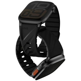   Uniq Fluo Apple Watch 40/41/42/44/45/46/49mm mágneses szíj, fekete