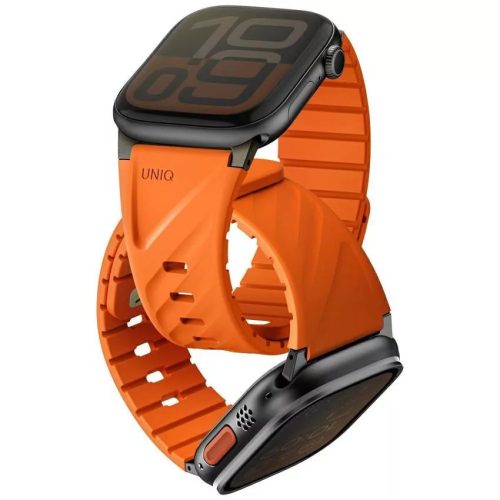 Uniq Fluo Apple Watch 40/41/42/44/45/46/49mm mágneses szíj, narancs