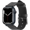 Spigen Retro Fit Apple Watch Ultra 3 / 2 / 1 49mm 10 46mm / 9 / 8 / 7 45mm / SE (2 / 1) / 6 / 5 / 4 44mm / 3 / 2 / 1 42mm műbőr szíj, fekete