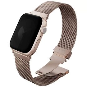   Uniq Dante Pro Apple Watch 1/2/3/4/5/6/7/8/9/10/11/SE/SE2/SE3 (40/41/42mm) rozsdamentes acél szíj, rozéarany