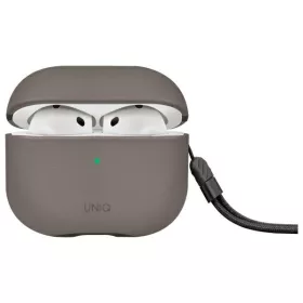 Uniq Lyden Apple AirPods 4 műbőr tok, szürke