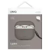 Uniq Lyden Apple AirPods 4 műbőr tok, szürke