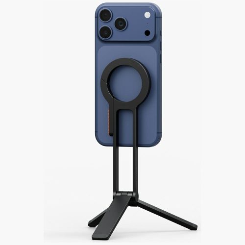 Uniq Arcus MagSafe kompatibilis Selfie bot / Tripod állvány kulcsatartóra akasztható résszel, fekete