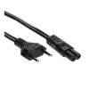 Akyga 230V villásdugó CEE 7/16 - C7 M/F tápkábel 1.5m fekete (AK-RD-01A)
