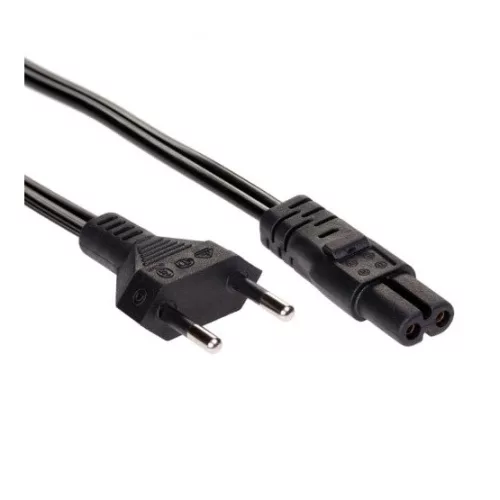 Akyga 230V villásdugó CEE 7/16 - C7 M/F tápkábel 1.5m fekete (AK-RD-01A)