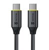 Tactical Fast Rope Aramid 2.0 USB-C-USB-C töltő- és adatkábel, szőtt, 0,3m, fekete
