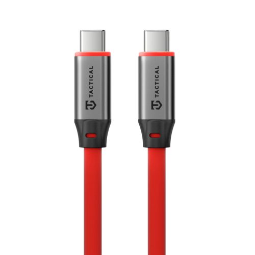 Tactical Fat Man 2.0 USB-C-USB-C töltő- és adatkábel, szilikon, 1m, piros