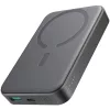 Joyroom JR-W020 Powerbank / külső akkumulátor, USB-A port, USB-C port, MagSafe kompatibilis, USB-C-USB-C, 0.25m kábellel, 10000mAh, 20W, fekete