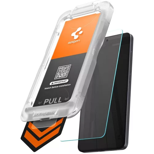 Spigen Glas.tR EZ Fit Pro HD Samsung Galaxy S26 tempered kijelzővédő fólia felhelyező kerettel (1db)