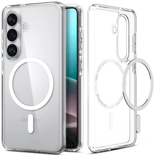 Spigen Ultra Hybrid MagFit Samsung Galaxy S26 Plus tok, Clear White, átlátszó-fehér
