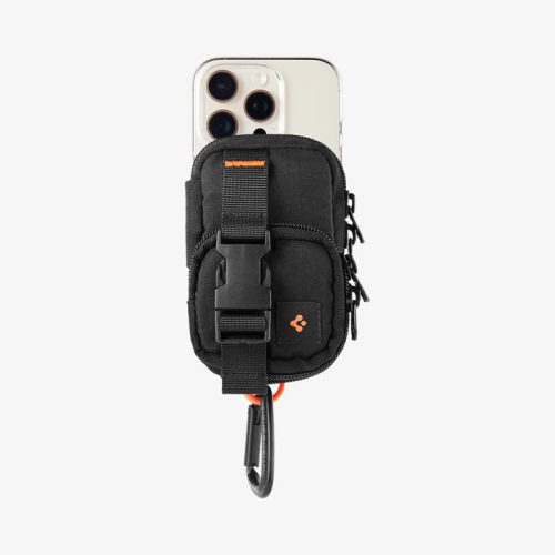 Spigen Snap Zip MagFit kártyatartó / táska, rendszerező, MagSafe, fekete