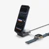 Spigen EF302MOQ 2in1 Magfit vezeték nélküli wireless gyorstöltő, mágneses, 25W, fekete