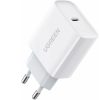 Ugreen CD137 USB-C hálózati töltő adapter, PD 3.0, 20W, fehér
