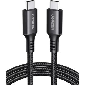   Ugreen US567 USB-C-USB-C töltő-és adatkábel, Nylon, 60W, 3A, 1m, fekete