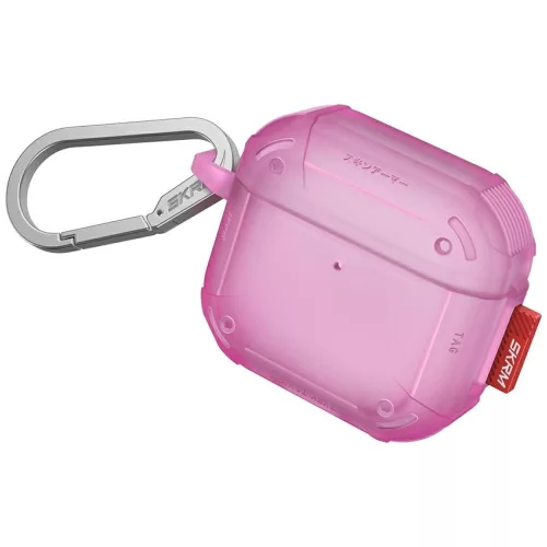 Skinarma Mecha CE AirPods 4 tok karabinerrel, Fuchsia, rózsaszín