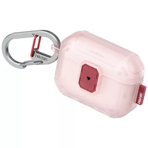 Skinarma Mecha LE AirPods Pro 3 tok karabinerrel, Forst Blush, halványrózsaszín