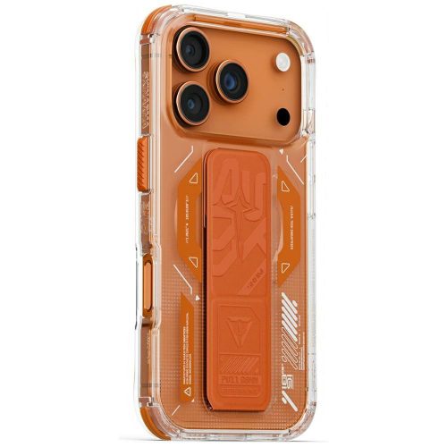 Skinarma Helio Apple iPhone 17 Pro mágneses tok kitámasztóval, narancs