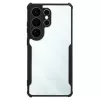 Tactical Quantum Stealth Samsung Galaxy S26 Ultra hátlap tok megerősített sarokkal, átlátszó/fekete