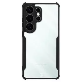   Tactical Quantum Stealth Samsung Galaxy S26 Ultra hátlap tok megerősített sarokkal, átlátszó/fekete