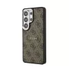 Guess PU Leather 4G Gold Frame Samsung Galaxy S26 Ultra mágneses tok, barna