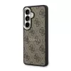 Guess PU Leather 4G Gold Frame Samsung Galaxy S26 Plus mágneses tok, barna