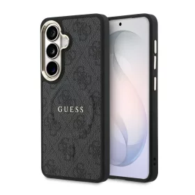   Guess PU Leather 4G Gold Frame Samsung Galaxy S26 mágneses tok, fekete