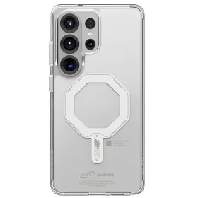   Skinarma Saido Samsung Galaxy S26 Ultra mágneses tok, Magsafe kompatibilis, átlátszó-neonzöld (sötétben világító)