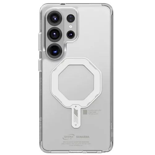 Skinarma Saido Samsung Galaxy S26 Ultra mágneses tok, Magsafe kompatibilis, átlátszó-neonzöld (sötétben világító)