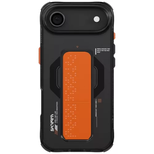 Skinarma Haxa Apple iPhone Air (2025) mágneses tok kitámasztóval, Magsafe kompatibilis, fekete