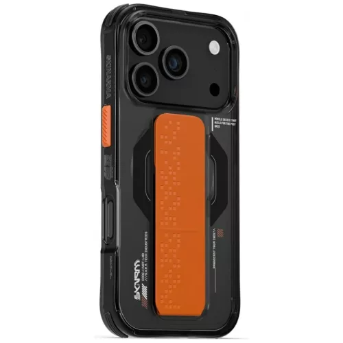 Skinarma Haxa Apple iPhone 17 Pro Max mágneses tok kitámasztóval, Magsafe kompatibilis, fekete