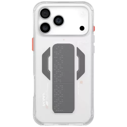 Skinarma Haxa Apple iPhone 17 Pro Max mágneses tok kitámasztóval, Magsafe kompatibilis, átlátszó