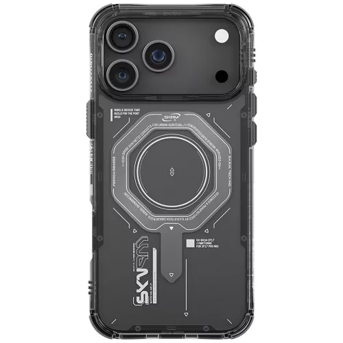 Skinarma Magma Apple iPhone 17 Pro mágneses tok, Magsafe kompatibilis, szürke
