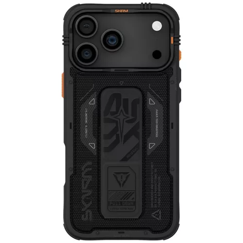 Skinarma Phantom Apple iPhone 17 Pro Max mágneses tok kitámasztóval, Magsafe kompatibilis, fekete