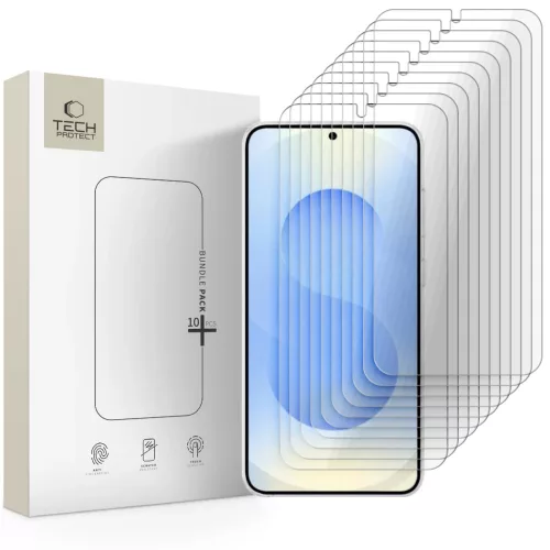 Tech-Protect Samsung Galaxy S26 tempered glass kijelzővédő üvegfólia csomag, átlátszó (10db)