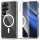Tech-Protect Flexair Hybrid Samsung Galaxy S26 Ultra hátlap tok, megerősített sarok, MagSafe, átlátszó-fehér