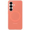 Samsung Silicone Magnet Samsung Galaxy S26 Plus gyári hátlap tok, szilikon, MagSafe, korall piros (narancs)