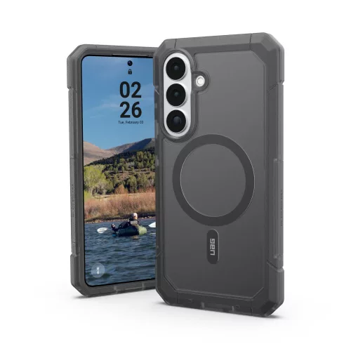 UAG Trooper Samsung Galaxy S26 MagSafe tok megerősített peremmel, ütésálló, Black/ash 