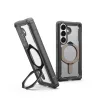 UAG Plasma XTE Samsung Galaxy S26 Plus MagSafe tok megerősített peremmel, kitámasztóval, Ash/titanium