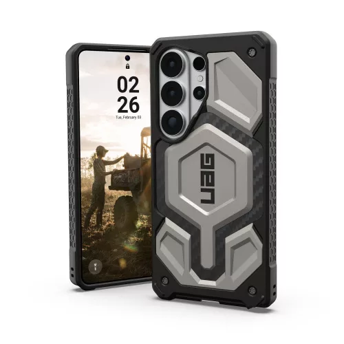 UAG Monarch Pro Samsung Galaxy S26 Ultra MagSafe tok, ütésálló, Titanium