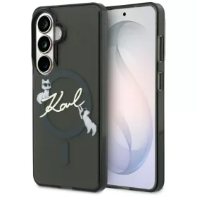   Karl Lagerfeld IML KC Script Samsung Galaxy S26 mágneses tok, MagSafe, fekete