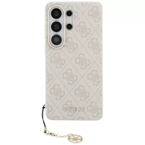 Guess 4G Classic Logo Charm Samsung Galaxy S26 Ultra mágneses tok, MagSafe, rózsaszín
