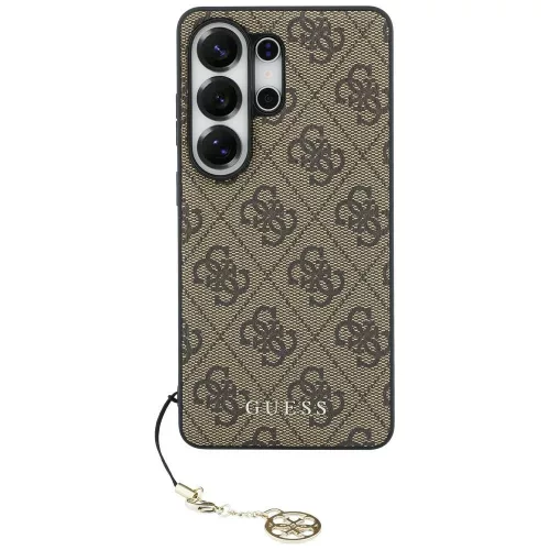 Guess 4G Classic Logo Charm Samsung Galaxy S26 Ultra mágneses tok, MagSafe, barna