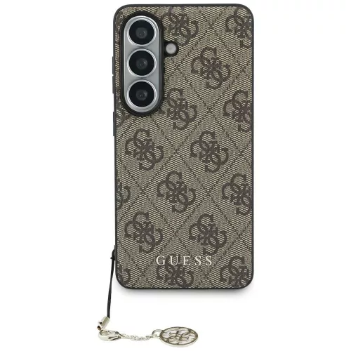 Guess 4G Classic Logo Charm Samsung Galaxy S26 mágneses tok, MagSafe, barna